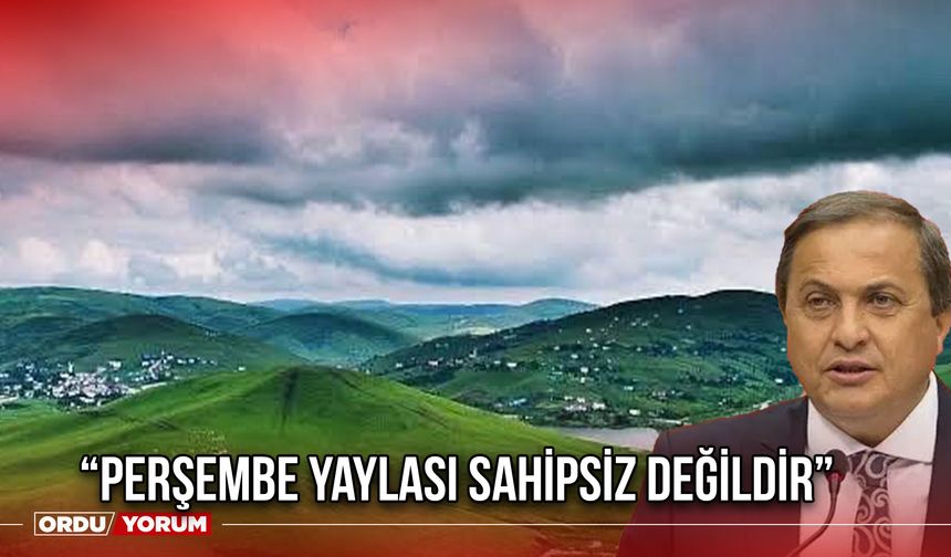 “Perşembe Yaylası Sahipsiz Değildir”