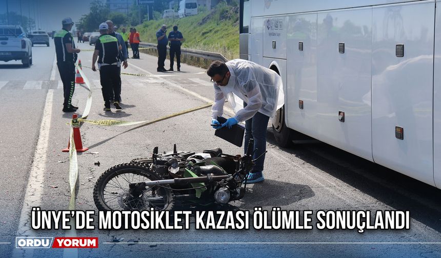 Ünye’de Motosiklet Kazası Ölümle Sonuçlandı