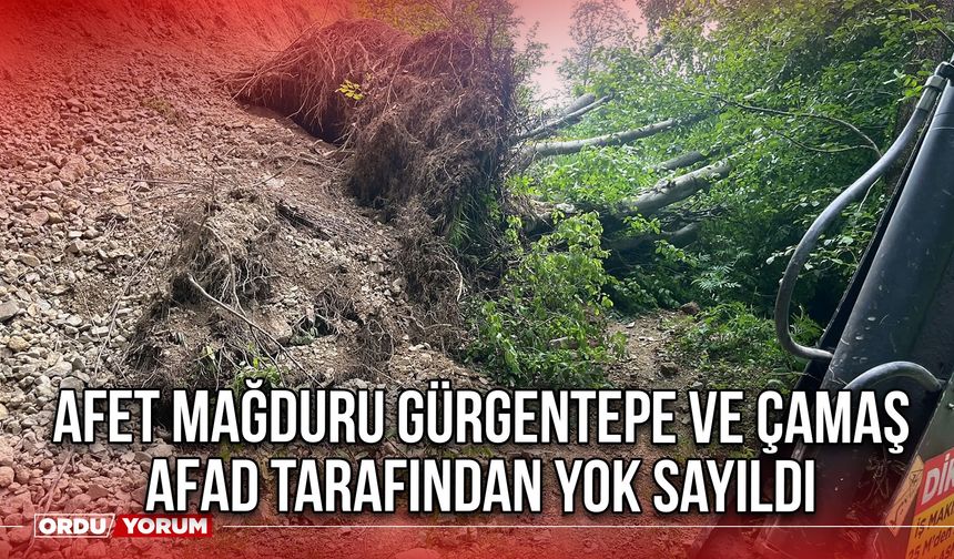 Afet Mağduru Gürgentepe ve Çamaş AFAD Tarafından Yok Sayıldı