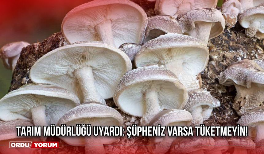 Tarım Müdürlüğü Uyardı: Şüpheniz Varsa Tüketmeyin!
