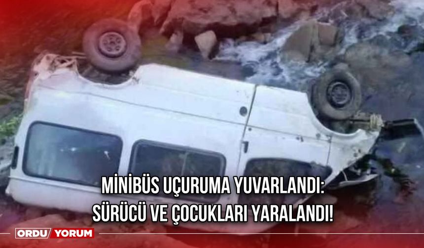 Minibüs Uçuruma Yuvarlandı: Sürücü ve Çocukları Yaralandı