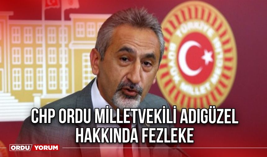 CHP Ordu Milletvekili Adıgüzel Hakkında Fezleke