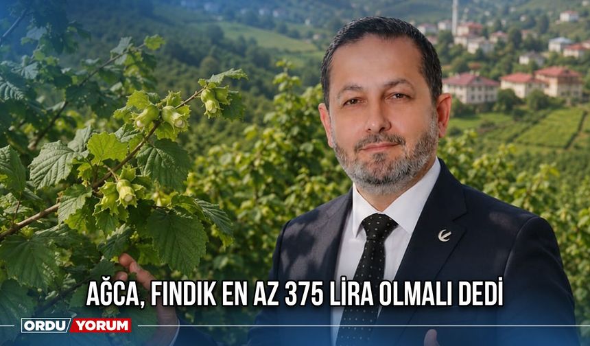 Ağca, Fındık En Az 375 Lira Olmalı Dedi
