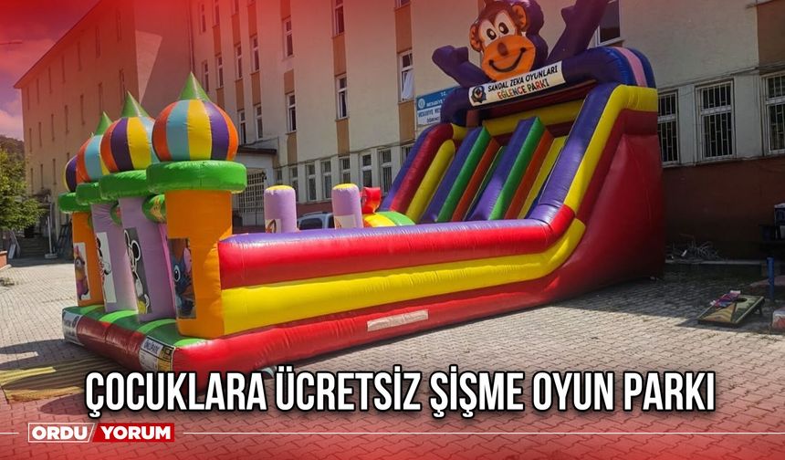 Çocuklara Ücretsiz Şişme Oyun Parkı