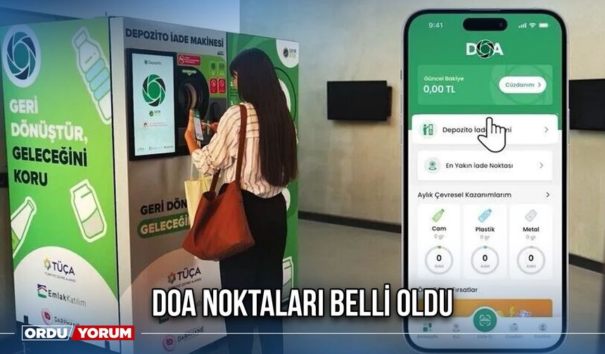 DOA Noktaları Belli Oldu