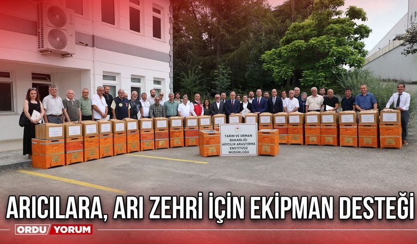Arıcılara, Arı Zehri İçin Ekipman Desteği
