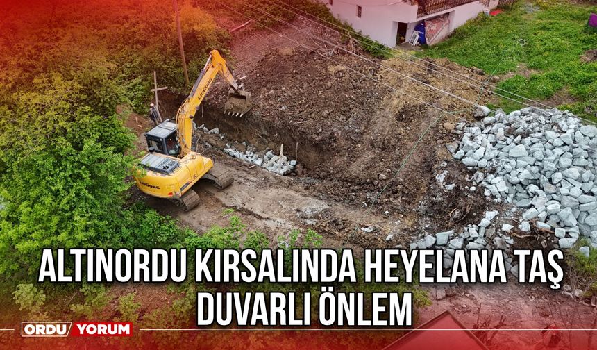 Altınordu Kırsalında Heyelana Taş Duvarlı Önlem