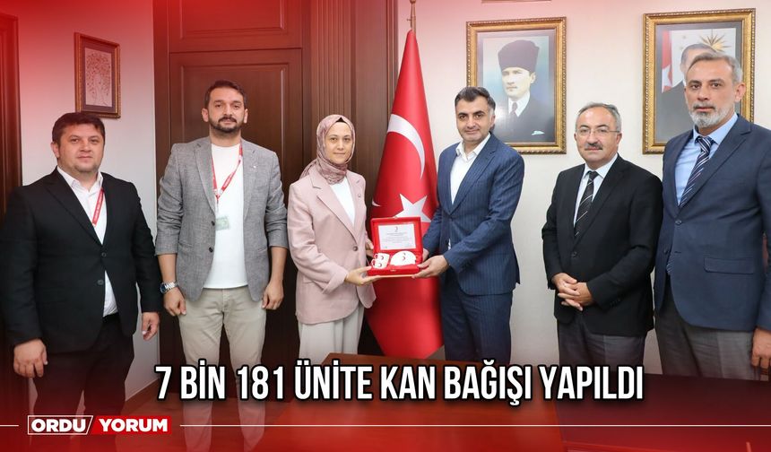 7 Bin 181 Ünite Kan Bağışı Yapıldı