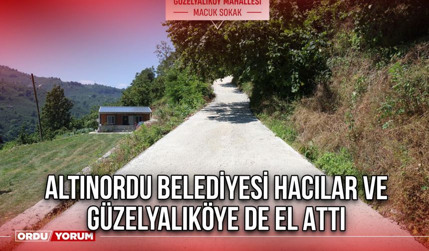 Altınordu Belediyesi Hacılar ve Güzelyalıköye de El Attı