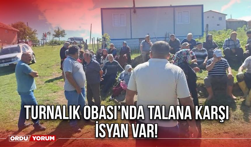 Turnalık Obası’nda Talana Karşı isyan Var!