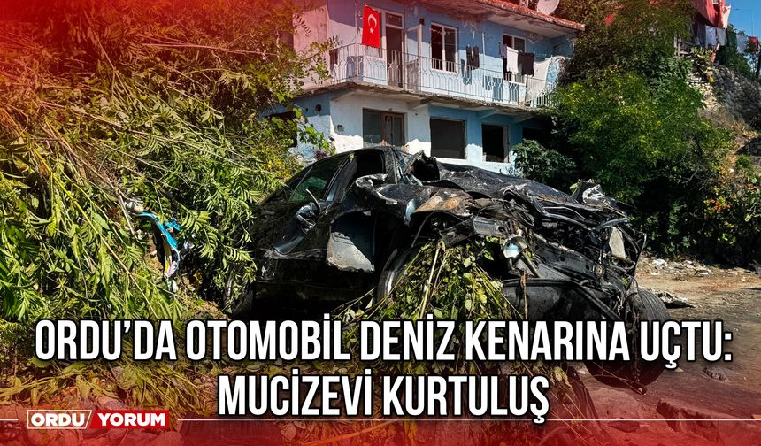Ordu’da Otomobil Deniz Kenarına Uçtu: Mucizevi Kurtuluş