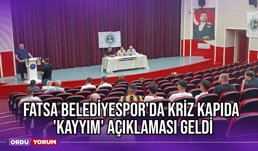 Fatsa Belediyespor'da Kriz Kapıda, 'Kayyım' Açıklaması Geldi