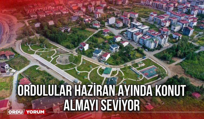 Ordulular Haziran Ayında Konut Almayı Seviyor