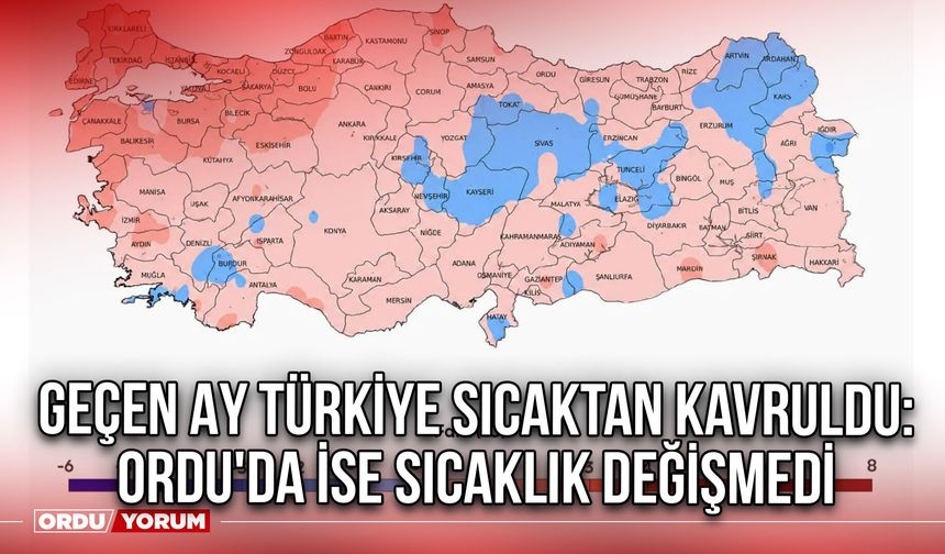 Geçen Ay Türkiye Sıcaktan Kavruldu: Ordu'da ise Haziran Ayında Sıcaklık Değişmedi