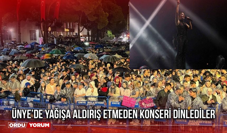Ünye’de Yağışa Aldırış Etmeden Konseri Dinlediler