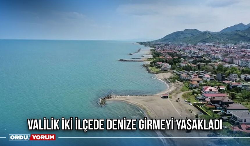Valilik İki İlçede Denize Girmeyi Yasakladı