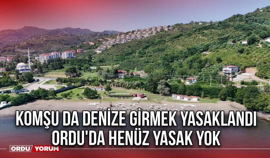 Komşu da Denize Girmek Yasaklandı Ordu'da Henüz Yasak Yok