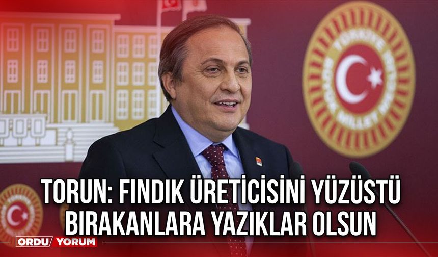 Torun: Fındık Üreticisini Yüzüstü Bırakanlara Yazıklar Olsun