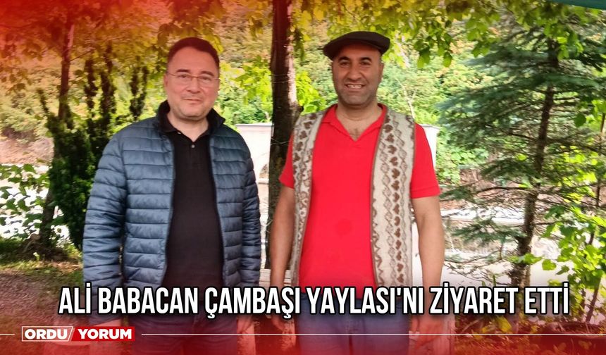 Ali Babacan Çambaşı Yaylası'nı Ziyaret Etti