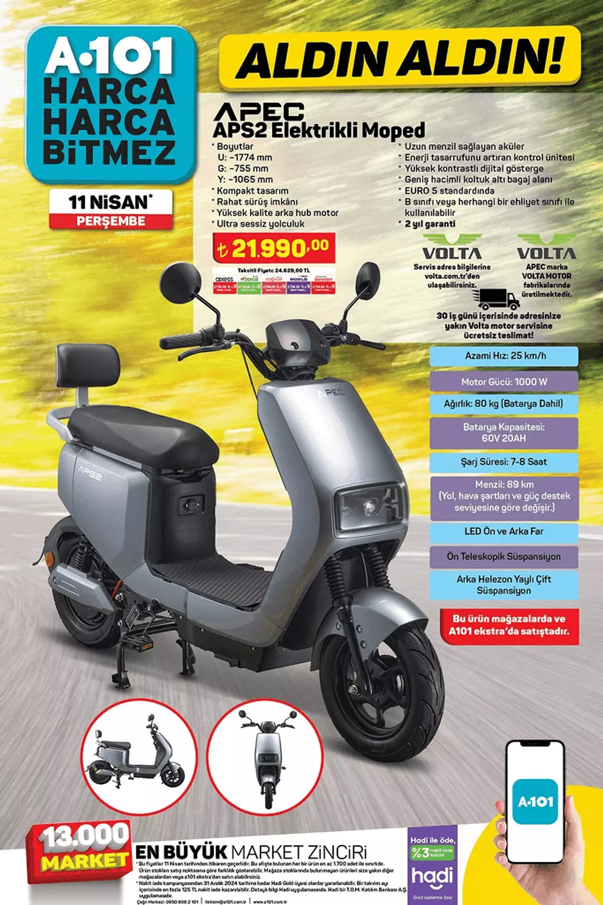 A101 Elektrikli Moped Katalog