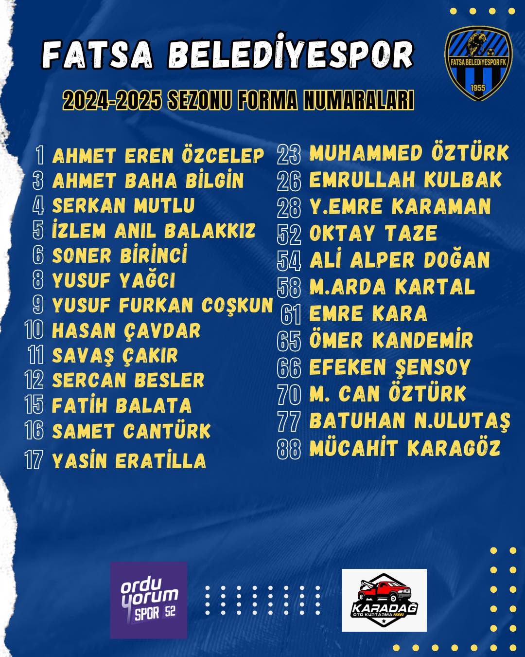 Fatsa Belediyespor Forma