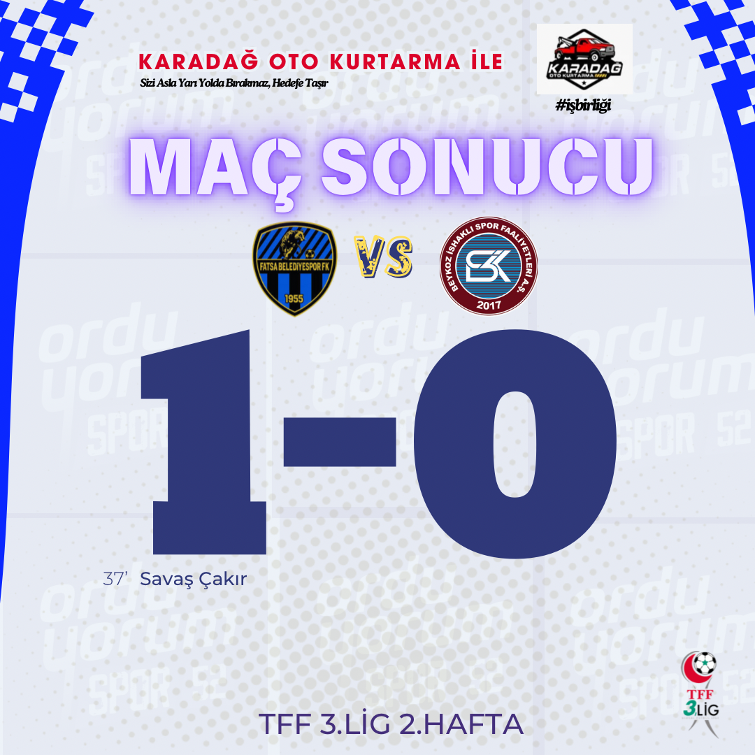 Maç Sonucu Fatsa Belediyespor