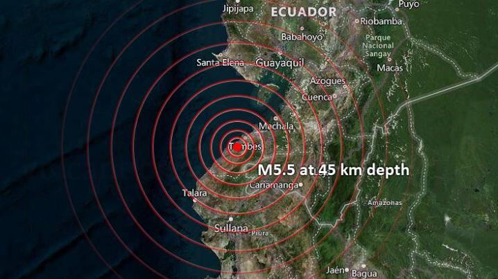Peru Ekvador Sınır Bölgesinde 5,6 Büyüklüğünde Deprem Meydana Geldi