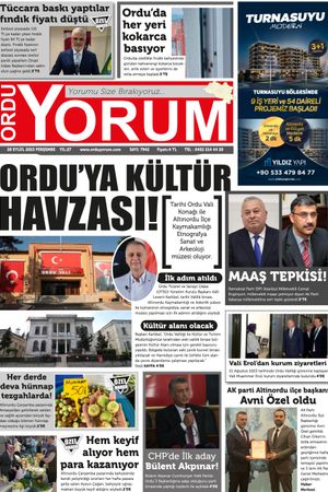 Ordu Yorum Gazetesi | Ordu'nun En Güncel Haber Gazetesi - 28.09.2023 Manşeti