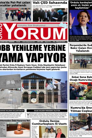 Ordu Yorum Gazetesi | Ordu'nun En Güncel Haber Gazetesi -22.02.2024 Manşeti