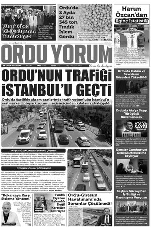 Ordu Yorum Gazetesi | Ordu'nun En Güncel Haber Gazetesi - 08.11.2024 Manşeti