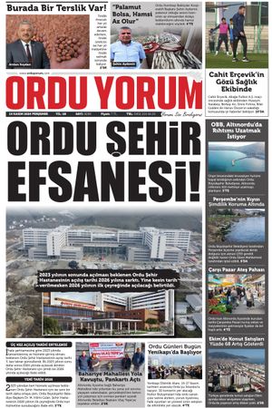 Ordu Yorum Gazetesi | Ordu'nun En Güncel Haber Gazetesi - 14.11.2024 Manşeti