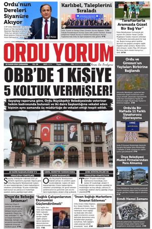 Ordu Yorum Gazetesi | Ordu'nun En Güncel Haber Gazetesi - 20.11.2024 Manşeti