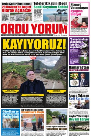 Ordu Yorum Gazetesi | Ordu'nun En Güncel Haber Gazetesi - 01.06.2026 Manşeti