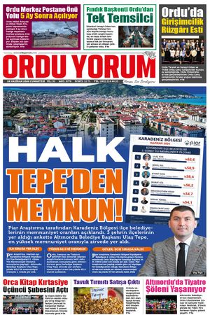 Ordu Yorum Gazetesi | Ordu'nun En Güncel Haber Gazetesi - 20.06.2026 Manşeti